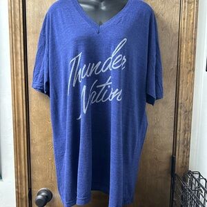 Thunder Nation Blue V-Neck T-Shirt